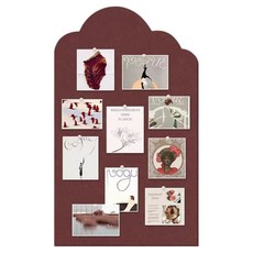 Thumbsmine 黑板 記事板 佈告欄 A酒紅色, 毛氈