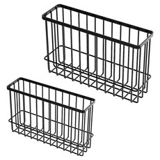 ROJI 冰箱磁吸收納架 2件組, 1套, 黑色, 黑色