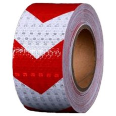 TIS 高亮度蜂巢反光膠帶 方向指示型, 1個, 紅色 + 白色