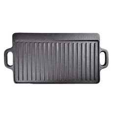 CLS 雙面可用鑄鐵烤盤 大款(52 x 23cm) 黑色, 52cm, 1個