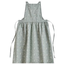 soonZAM 碎花交叉連身裙式圍裙, 1個, 藍色