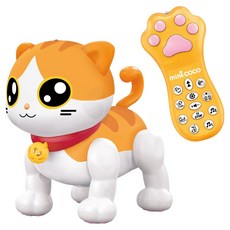 IWill COMPANY IWILL 智能跳舞貓 Mini Coco 起司玩具, 橘色 + 黃色, 1個