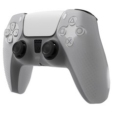 SPACE SHIELD SONY PlayStation PS5 DualSense 相容壓紋防滑握把 Non-slip 矽膠保護套 保護殼, 透明, 單一商品, 1個