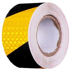 TIS高亮度蜂巢反光貼 斜線型, 黑+黃, 1個