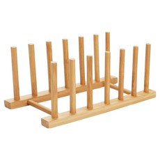 AHOYE 日式竹製瀝水盤架/瀝水架/杯架 30 x 11.5 x 9.8cm, 木頭色, 1個