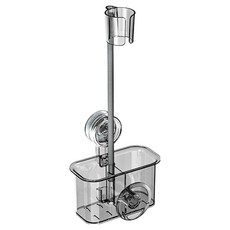 Khohimo 免鑽孔懶人360度角度調節吸盤式吹風機支架 5W0132, 1個, 透明灰