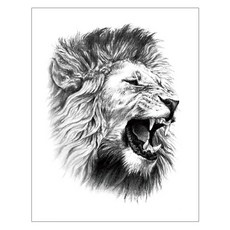 gelluna 猛獸 獅子 老虎 紋身貼紙, T97, 1個