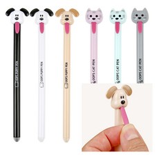 Superssam Oops 小狗與貓咪 可擦式原子筆 0.8mm, 隨機出貨, 6個