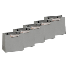 Lehome 高級禮品素色包裝提袋, 灰色, 5個