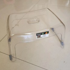 요고모지 사각 아크릴 미끄럼방지 욕실 목욕의자, 투명