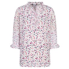 Crocodile 鱷魚 女士方領圓點圖案荷葉邊襯衫 CLCMBL124