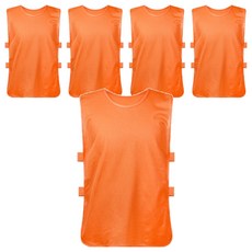網眼安全螢光團隊背心 橘色, 5套