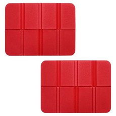 다이나믹로드 접이식 휴대용 등산깔개 캠핑매트 2p, 레드