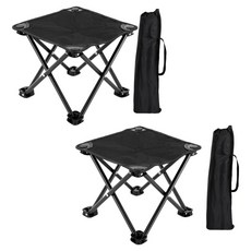 비긴투올 牛津布摺疊椅 便攜式露營椅 大型, 2個, 黑色