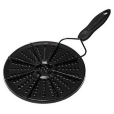 SUnORO 日式長柄瓦斯爐導熱盤/多功能解凍導熱板 5mm加厚防燒焦解凍板 19cm, 黑色, 1個