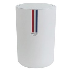 LVAI 一鍵圓形垃圾桶 5L, 白色, 1個