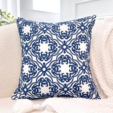 느다넬 인테리어 고급 소파 쿠션, 네이비피오니