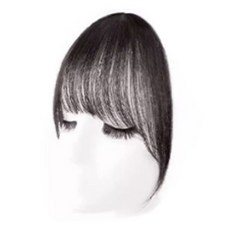 gelluna 真人髮 可愛 基本款瀏海 空氣瀏海 接髮髮片 半頂假髮 HB-10, 2 棕黑色 G, 1個