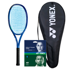 YONEX 網球拍 已穿線 Poly Tour Pro 1.25mm 48 / 46 0G2, EZONE ACE (2025), 藍色, 1個