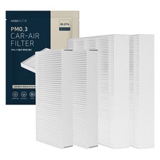 하나필터 PM0.3 제네시스 gv80 에어컨 필터 내부 2p + 외부 2p 세트, 1세트, HCF-28(외부), HCF-46(내부)