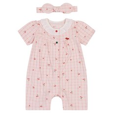 ETTOI 幼兒款Cherry Tee57連身衣+髮帶套裝
