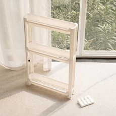 浴室洗衣間防水縫隙收納層架推車 3BRP068, 3層, 白色