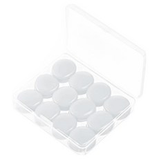 포근상점 안 아픈 실리콘 소음차단 방수 수면귀마개 수영 이어플러그 반투명, 1개, 12개입