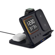 퓨전에프엔씨 아이노트 WC100F 5in1 무선 충전기, BLACK, 1개