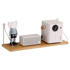 Levenraum 免鑽孔原木壁掛式層架, 木質, 1層