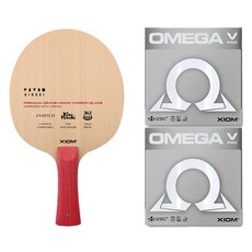 XIOM VIVID FL 桌球拍 + OMEGA 5 PRO 兩面膠皮套組, 1套, 紅色