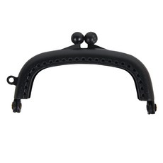 니뜨 니팅 플라스틱 동전지갑 반원 컬러 프레임 S, 블랙, 1개