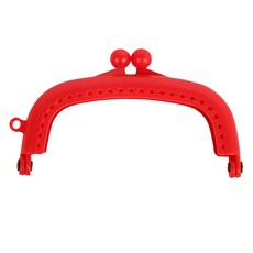 니뜨 니팅 플라스틱 동전지갑 반원 컬러 프레임 S, 레드, 1개