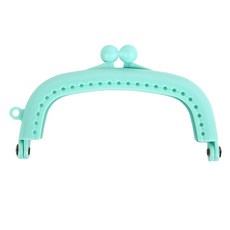 니뜨 니팅 플라스틱 동전지갑 반원 컬러 프레임 S, 민트, 1개