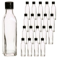 Seoul Package 方形油瓶 黑色瓶蓋, 170ml, 20個