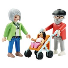 Playmobil 摩比人 祖父母與嬰兒公仔 71613, 1個