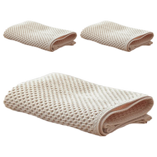 蜂巢紋純棉抹布 米色, 1組