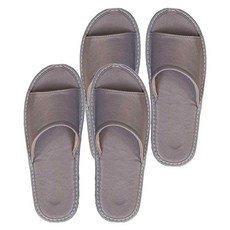 Well Life 悅生活 Best buy 法國精品全牛皮乳膠氣墊防滑室內拖鞋, 銀灰色, 2雙