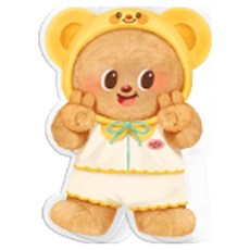 델리 버터베어 아크릴 집게 클립, 큐티베어, 1개