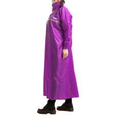 Crocodile 鱷魚 彩格前開式雨衣, 紫紅色