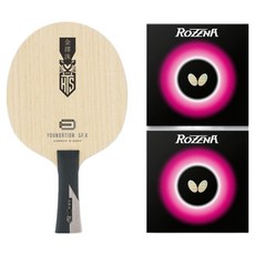 TMOUNT Foundation GF.K 桌球拍 + Rozena 雙面膠皮組合套裝, 1套, 單一商品