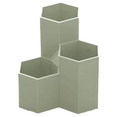 플로우코드 3중 데스크 연필꽂이, 그린, 1개