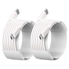 Seoga 超高速充電線 C to Lightning 8-pin PD, 3m, 白色, 2個