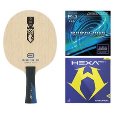 TMOUNT Foundation ALC 桌球拍 + Barracuda 50 膠皮 + Hexa Pro 1 組合套裝, 1套, 單一商品