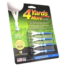 4 Yards More 高性能Drivers高爾夫長球座 4入組, 藍色, 1組