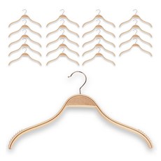 Lala工坊 原木防滑衣架, 20個, 混色