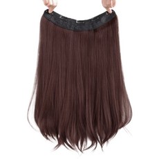난리시스터즈 부분 붙임 반가발 45cm, 다크브라운, 1개