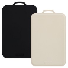 SCELLER Petit 韓國製造 抗菌不易留刀痕砧板, 質感黑, 奶油象牙白, 1套