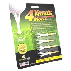 4 Yards More Greenkeepers 高性能標準中型高爾夫球釘組, 黃色, 1套