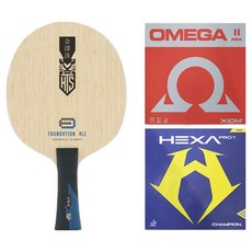 TMOUNT Foundation ALC 桌球拍 + Omega 2 膠皮 + Hexapro 1 組合套裝, 1套, 單一商品