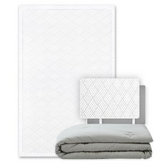 크린포유 오코텍스 Q-MAX 인증 냉감 패드 세트, 화이트(매트), 아이스그레이(이불), 쿨매트